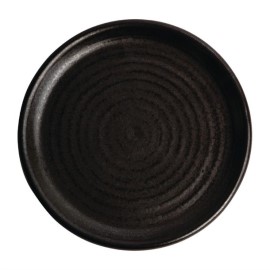 Assiettes plates noir mat Olympia Canvas 18 cm 