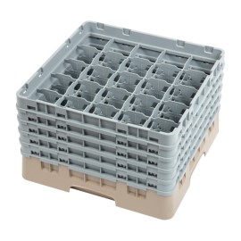 Casier à verres 25 compartiments Camrack Cambro beige hauteur max 257mm