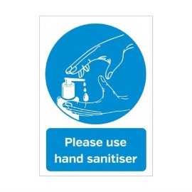 Autocollant Veuillez vous désinfecter les mains format A4