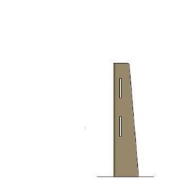 Poteau dangle Canteen-Style Bolero chêne clair 860 x 200mm
