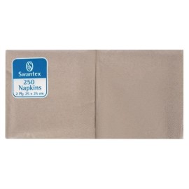 Serviettes cocktail kraft compostables 250mm (lot de 2000)
