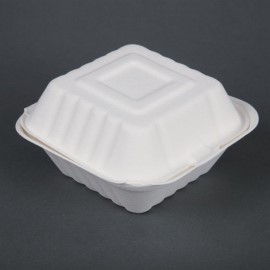 Boîtes à hamburger compostables Fiesta Green 14,9 cm (x500)