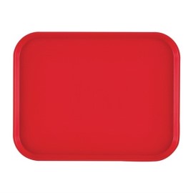 Plateau rectangulaire en polypropylène Fast Food Cambro rouge 41 cm