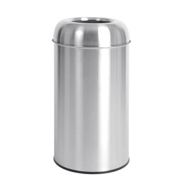 Poubelle dome inox ouverte Bolero 40L