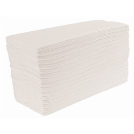 C-gevouwen handdoeken wit, 2-laags, verpakt per 24st