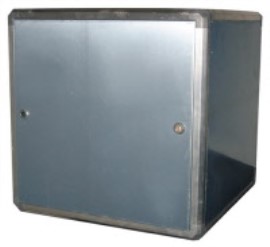 Lege geïsoleerde box t.b.v. inbouwen afzuigmotor, afm: 760x760x760 mm