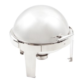 Chafing Dish rond, met roltop deksel, model: Paris, 6 liter
